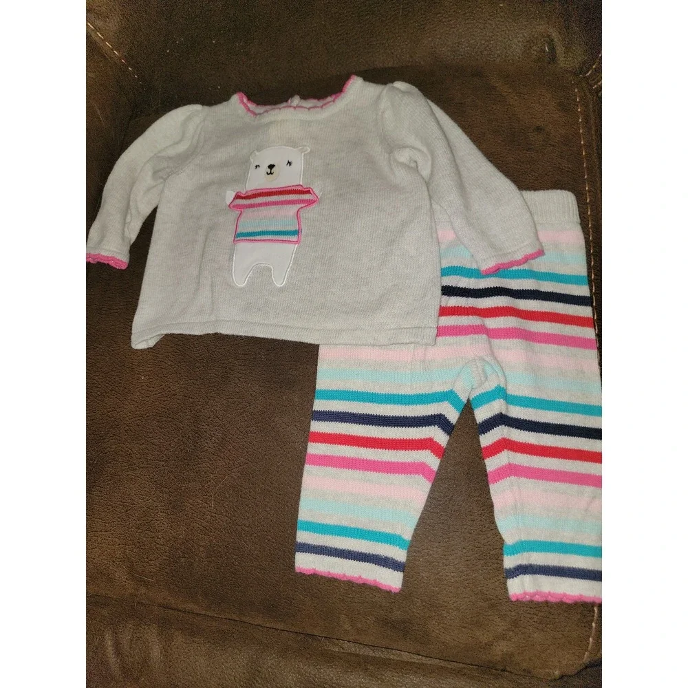 Gymboree layette line polar bear top and leggings size 3 6 months‎